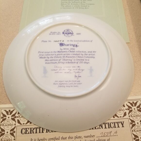 Sharing plate vintage Bradford Exchange collection with coa and original box - Picture 4 of 9
